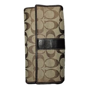Coach brown signature wallet